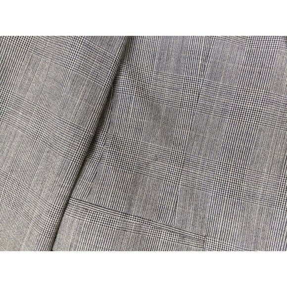 HAGGAR IMPERIAL - MEN'S GRAY PLAID WOOL BLAZER JACKET SPORT COAT - SIZE 44 - Picture 4 of 13
